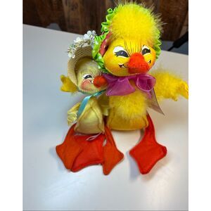 ANNALEE Set of 2 vintage ducks, spring, Easter.